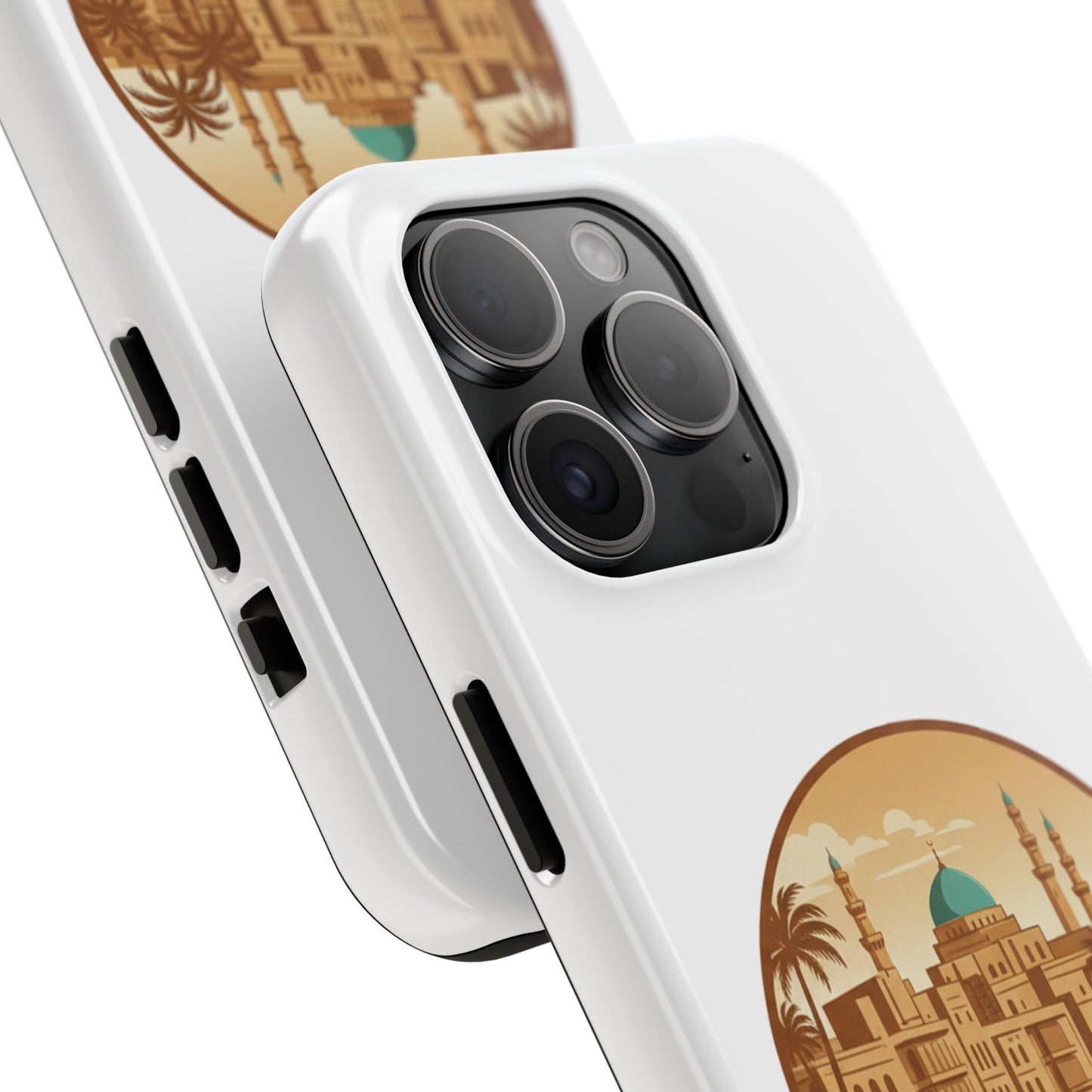 Baghdad Illustrated Tough Phone Case — Vintage Middle East Cityscape Protective Cover