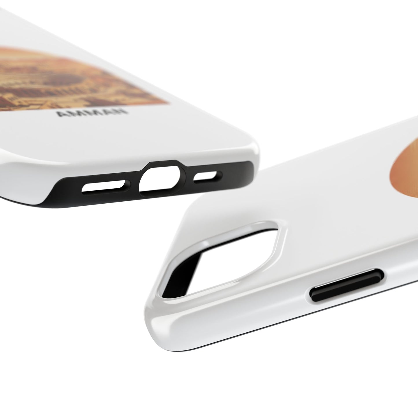 Amman Coliseum Tough Phone Case — Vintage Desert Cityscape Protective Cover