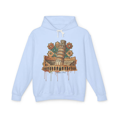 Leaning Tower of Pisa Vintage Art Hoodie — Retro Italy Travel Sweatshirt