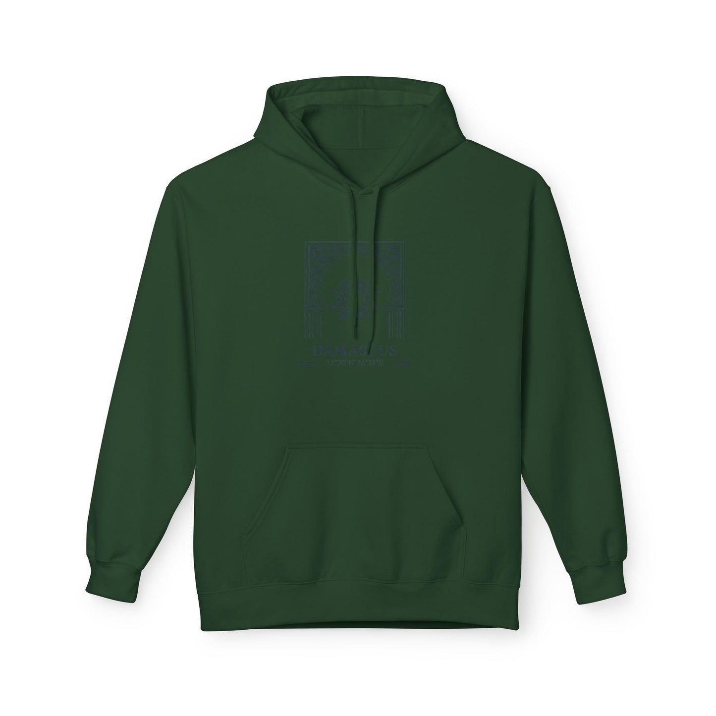 Damascus Heritage Hoodie — Minimal Middle Eastern Motif