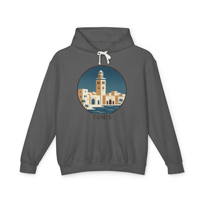 Tunis Skyline Hoodie — Minimalist Tunis Travel Sweatshirt