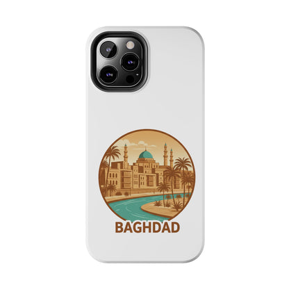 Baghdad Illustrated Tough Phone Case — Vintage Middle East Cityscape Protective Cover