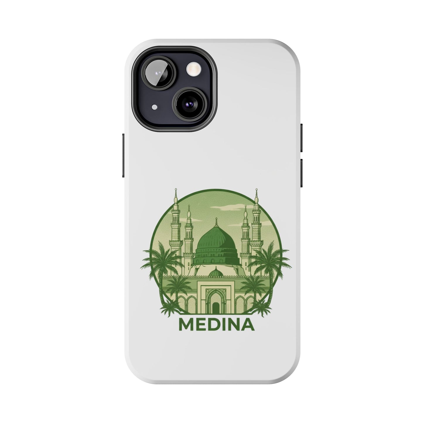 Medina Mosque Tough Phone Case – Islamic Landmark Green Phone Cover