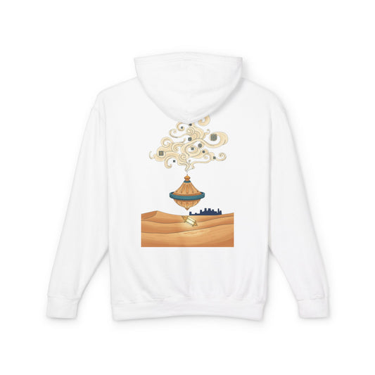 Desert Lamp Hoodie — Boho Floating Lantern Desert Sweatshirt