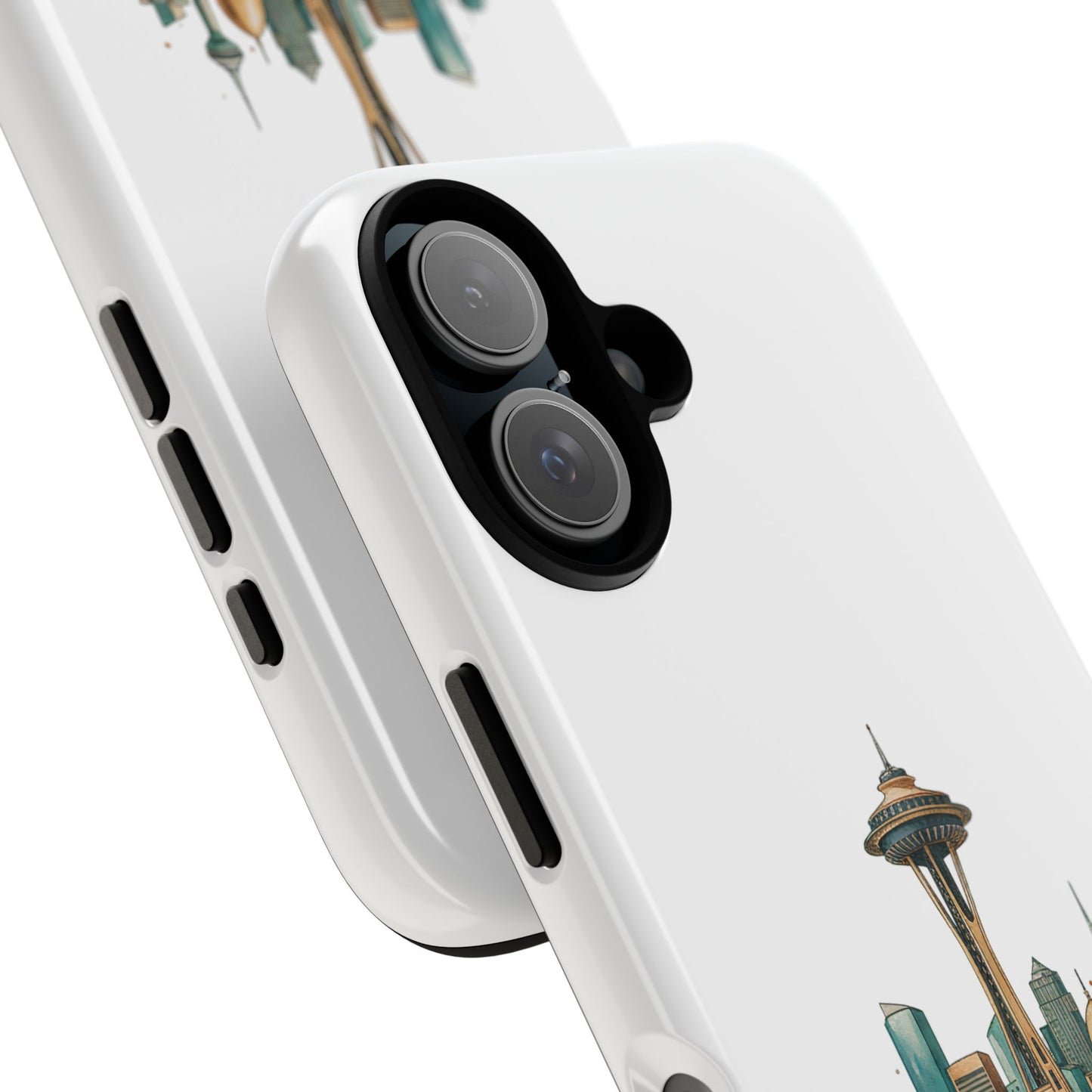 Coque de téléphone résistante Doha x Seattle Skyline — Protection pour téléphone inspirée de la ville