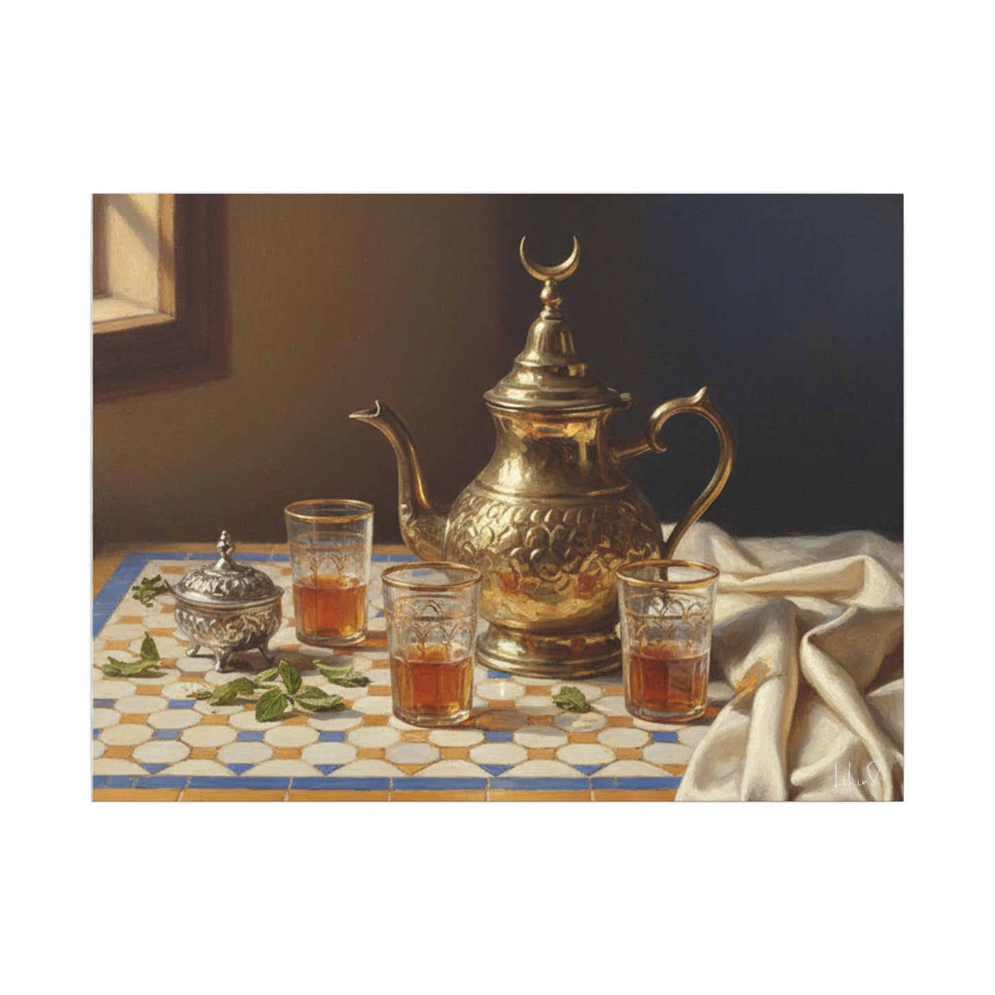 Moroccan Tea Still Life Canvas