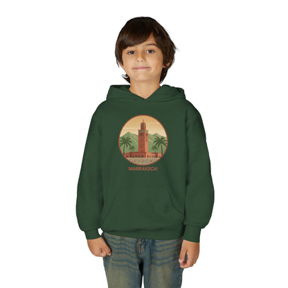 Marrakech Youth Hoodie – Vintage Palm Sunset Travel Sweatshirt