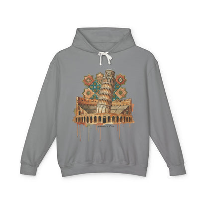 Leaning Tower of Pisa Vintage Art Hoodie — Retro Italy Travel Sweatshirt