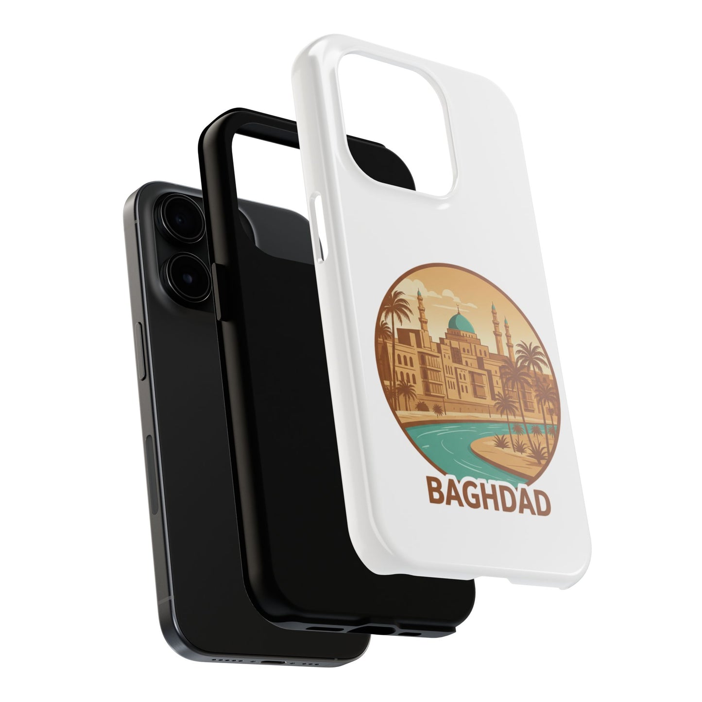 Baghdad Illustrated Tough Phone Case — Vintage Middle East Cityscape Protective Cover