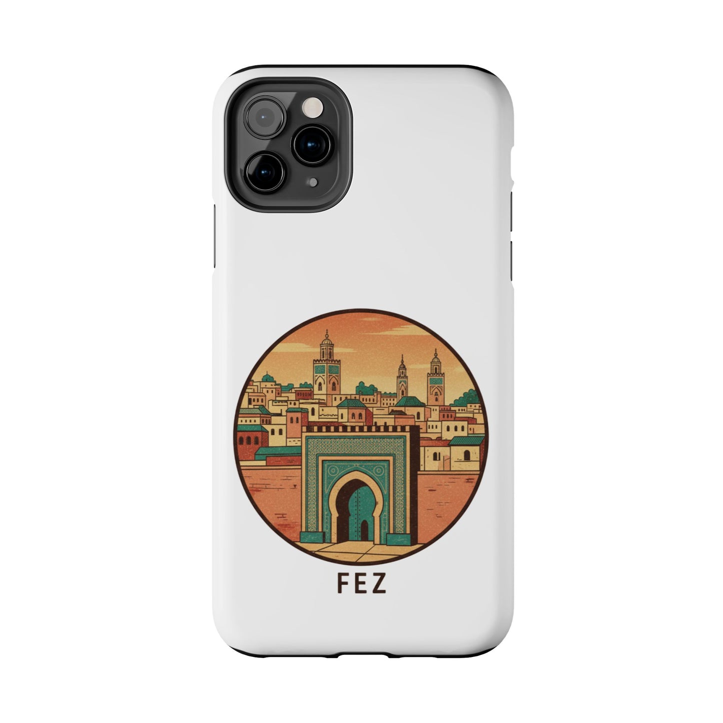 Étui de téléphone résistant Fez City — Étui de téléphone de voyage motif arche marocaine