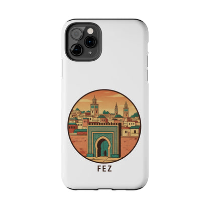 Étui de téléphone résistant Fez City — Étui de téléphone de voyage motif arche marocaine