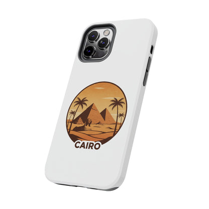 Cairo Pyramids Tough Phone Case — Vintage Egypt Travel iPhone/Android Protective Cover