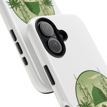 Medina Mosque Tough Phone Case – Islamic Landmark Green Phone Cover