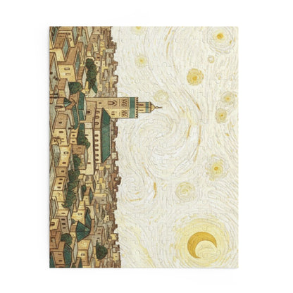 Moroccan Night Sky Puzzle – Cityscape Jigsaw (120/252/500 pcs)
