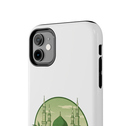 Medina Mosque Tough Phone Case – Islamic Landmark Green Phone Cover