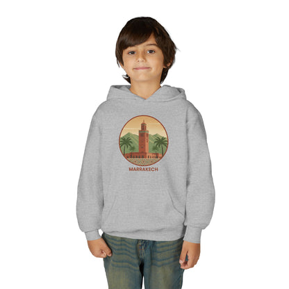 Marrakech Youth Hoodie – Vintage Palm Sunset Travel Sweatshirt