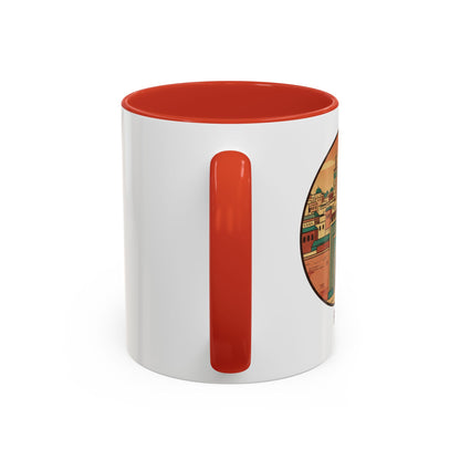 Mug à café Fez Landmark Accent — Souvenir de voyage représentant un paysage urbain marocain (11/15 oz)