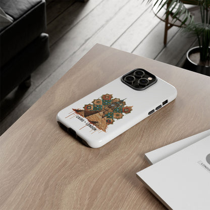 Cairo × London Phone Case — Vintage Mosaic Pyramids & Big Ben Travel Design