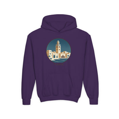 Tunis Youth Hoodie — Retro Tunis Cityscape Sweatshirt