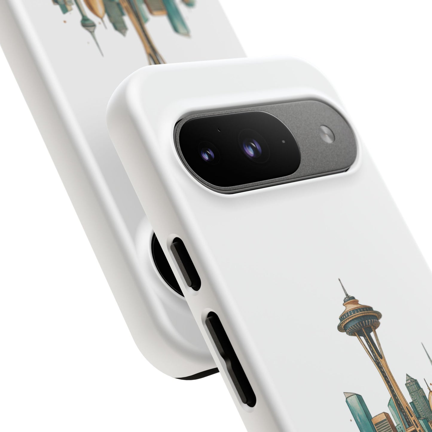 Coque de téléphone résistante Doha x Seattle Skyline — Protection pour téléphone inspirée de la ville