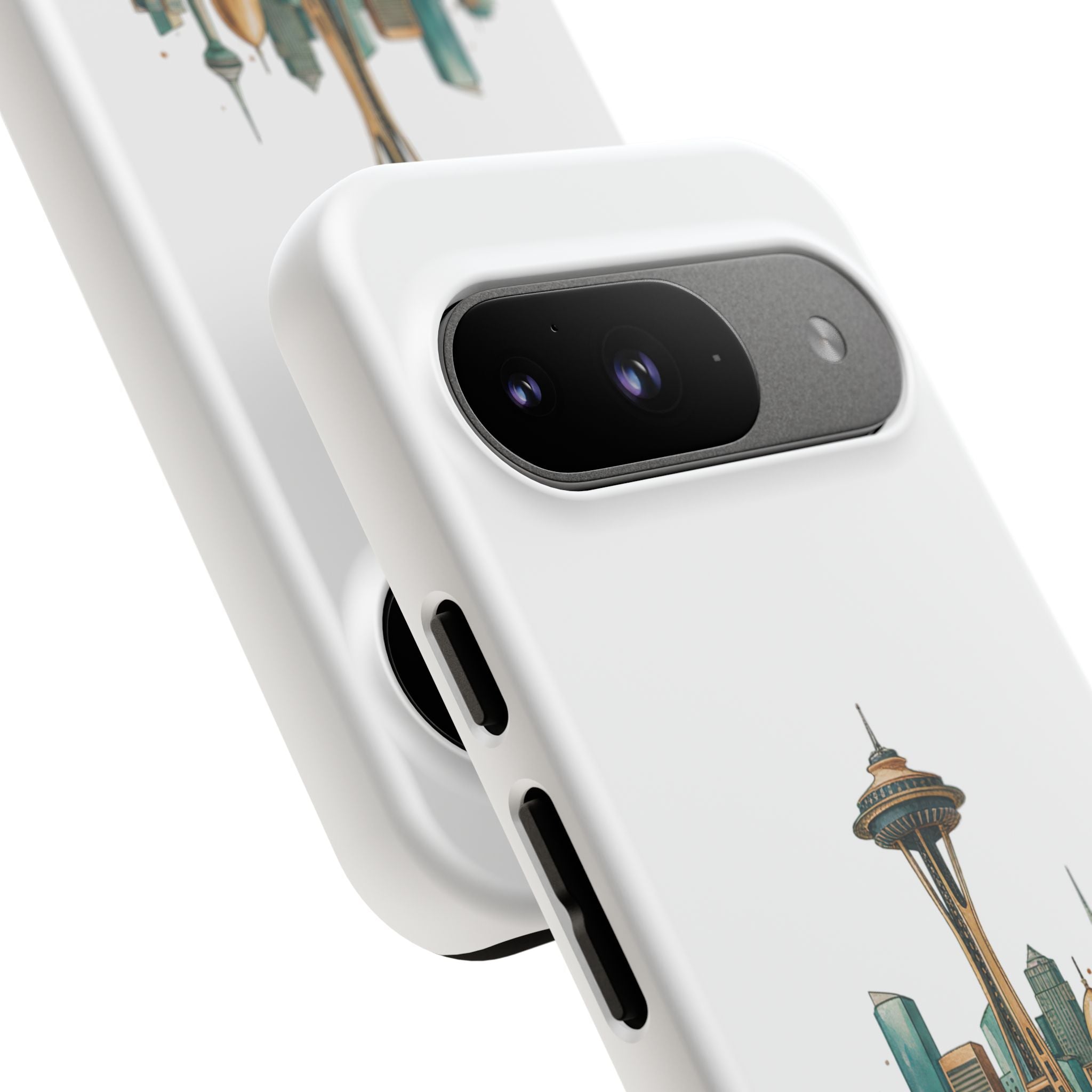 Doha x Seattle Skyline Tough Phone Case — Cityscape Protective Phone Cover