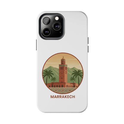 Marrakech Travel Phone Case — Vintage Moroccan Koutoubia Tower Design