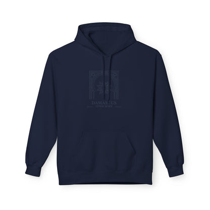 Damascus Heritage Hoodie — Minimal Middle Eastern Motif