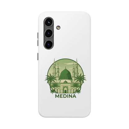 Medina Mosque Tough Phone Case – Islamic Landmark Green Phone Cover