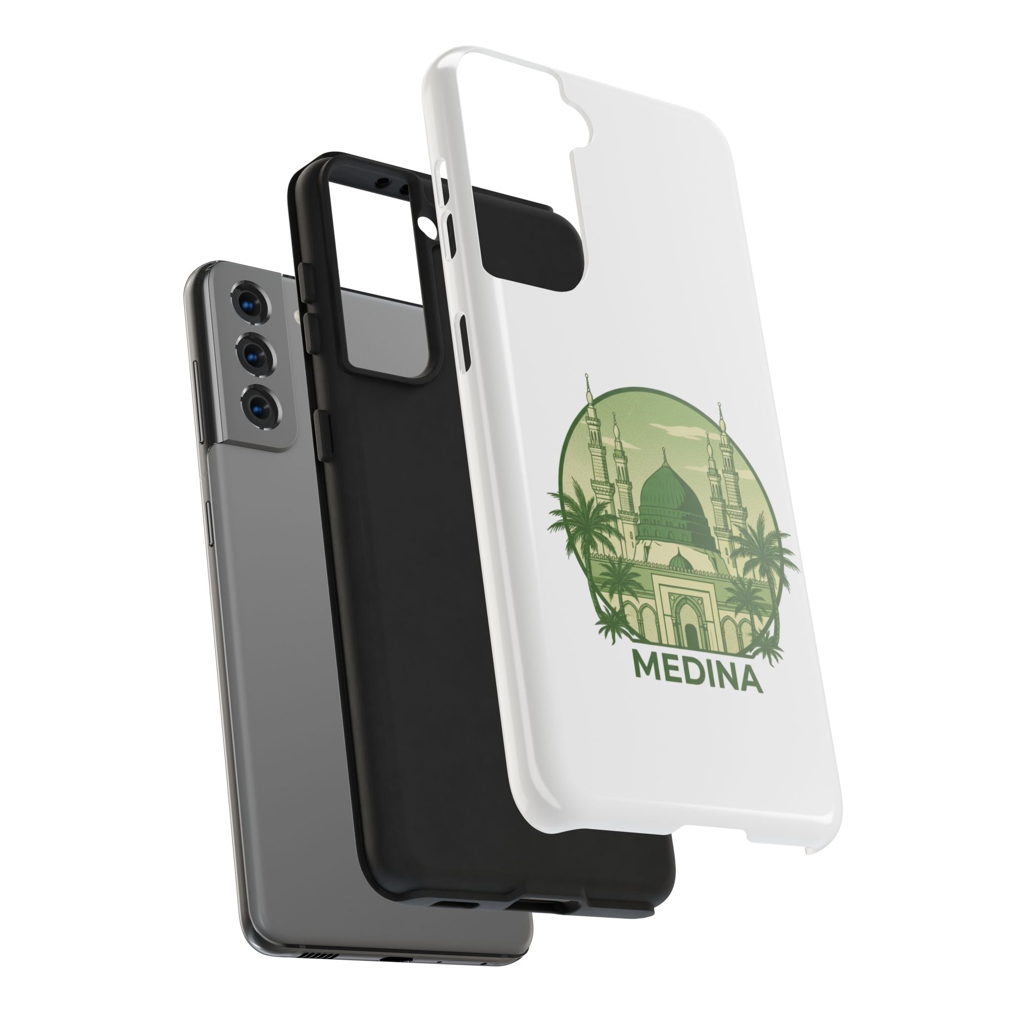 Medina Mosque Tough Phone Case – Islamic Landmark Green Phone Cover