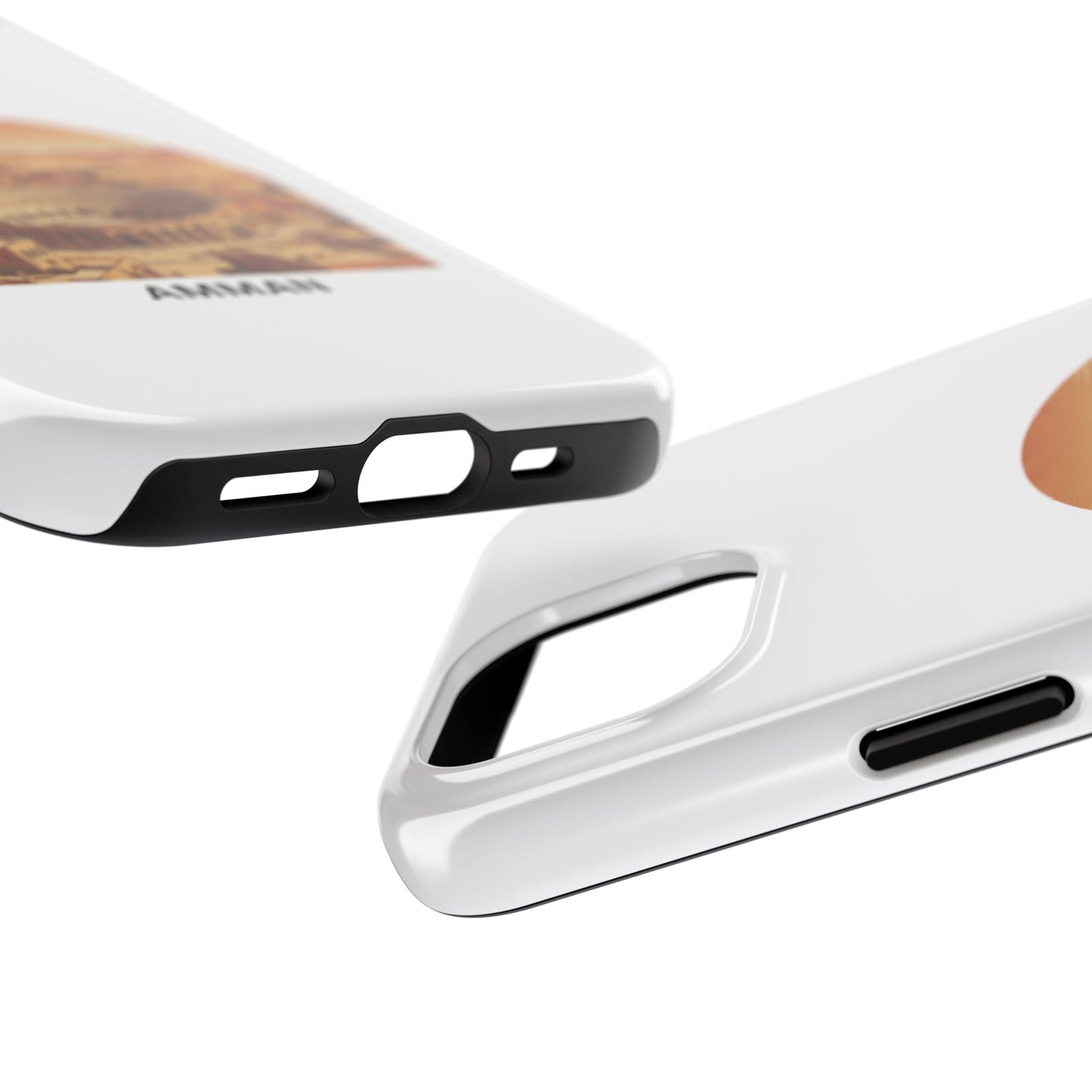 Amman Coliseum Tough Phone Case — Vintage Desert Cityscape Protective Cover