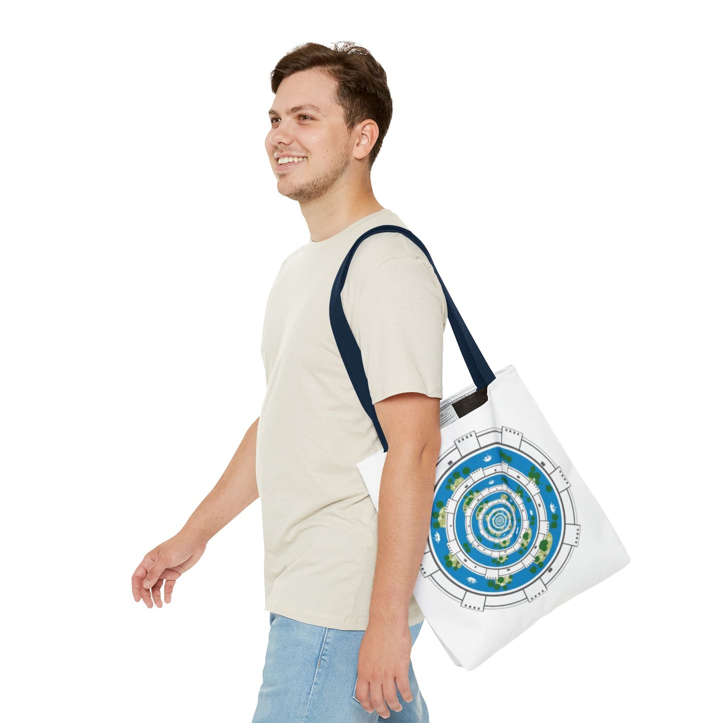Spiral Island Tote Bag – Nautical Mandala All-Over Print Tote