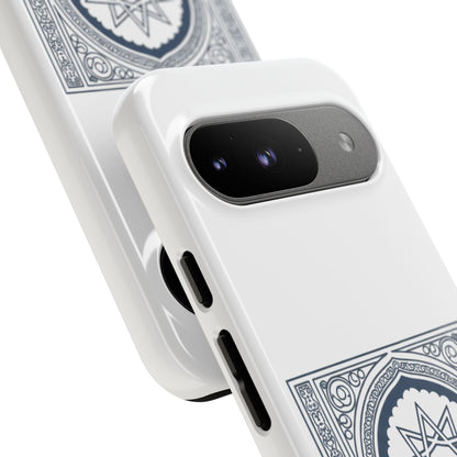 Jeddah Coordinates Phone Case — Arabic Arch Geometric Design