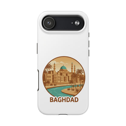 Baghdad Illustrated Tough Phone Case — Vintage Middle East Cityscape Protective Cover
