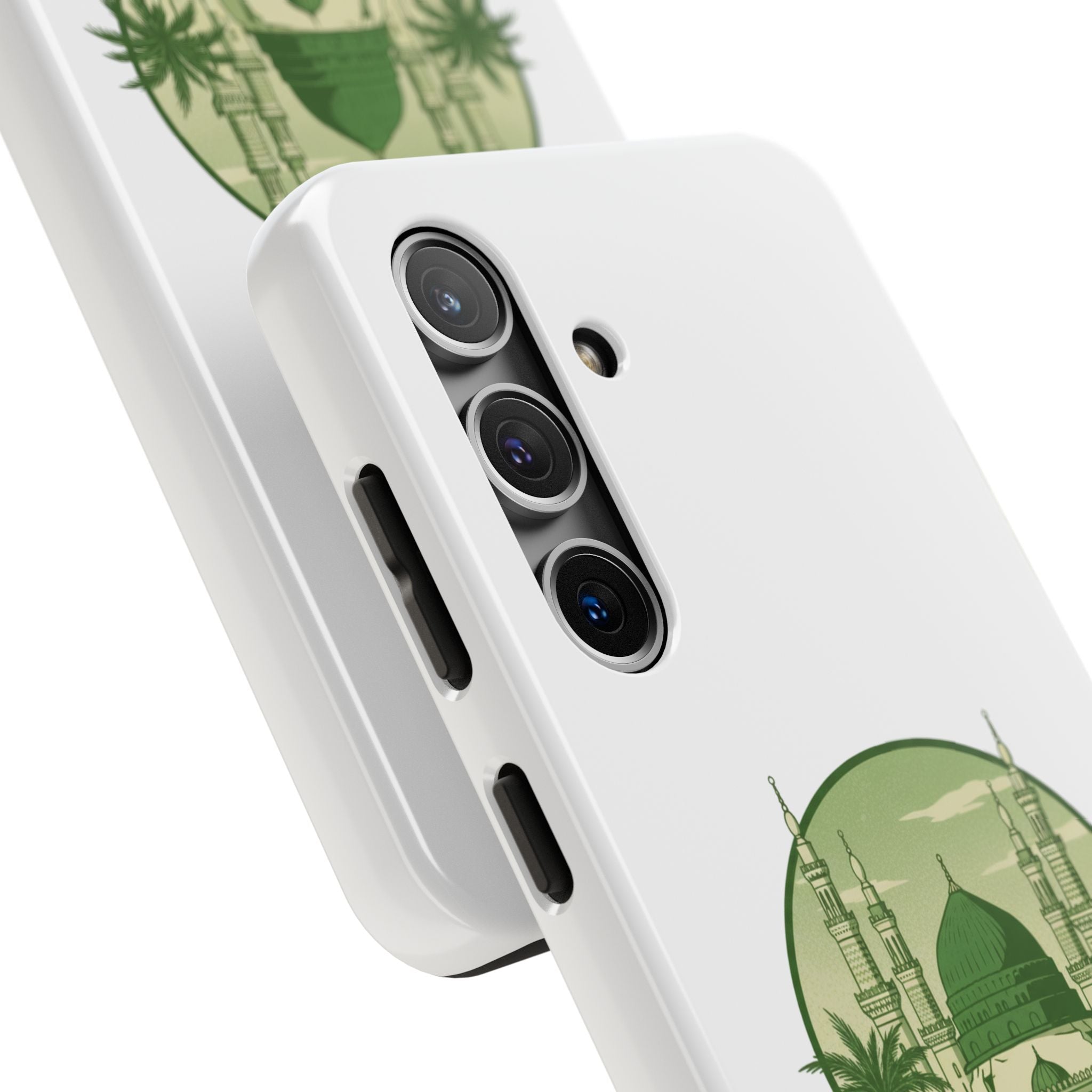 Medina Mosque Tough Phone Case – Islamic Landmark Green Phone Cover