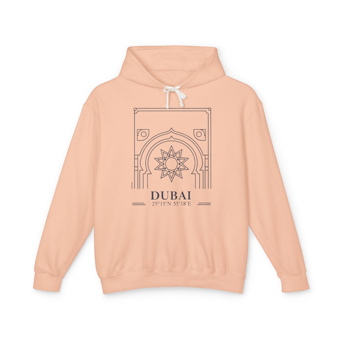 Dubai Architectural Hoodie — Minimal Line Art Travel Sweatshirt