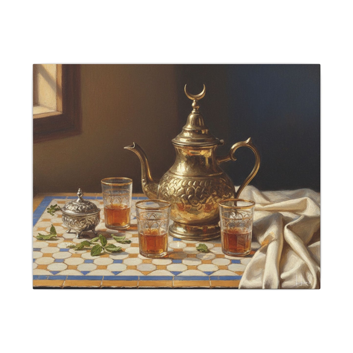 Moroccan Tea Still Life Canvas