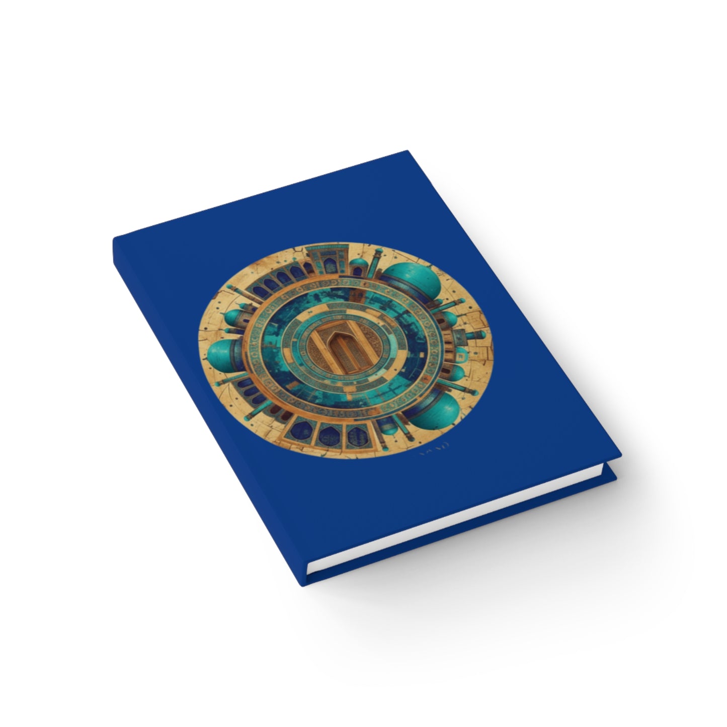 Mandala Cityscape Journal — Blue Geometric Travel Notebook