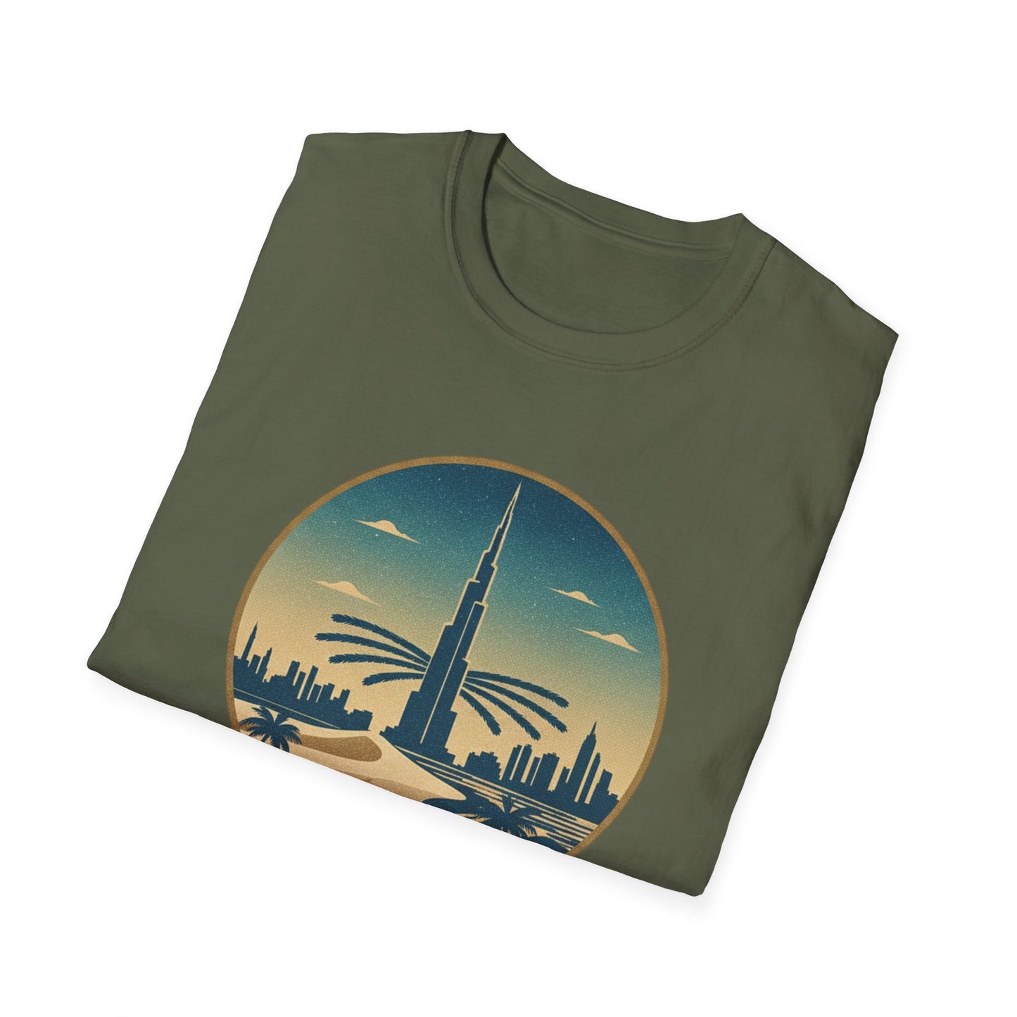Dubai Skyline T-Shirt – Vintage Burj Khalifa Travel Tee