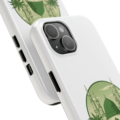 Medina Mosque Tough Phone Case – Islamic Landmark Green Phone Cover
