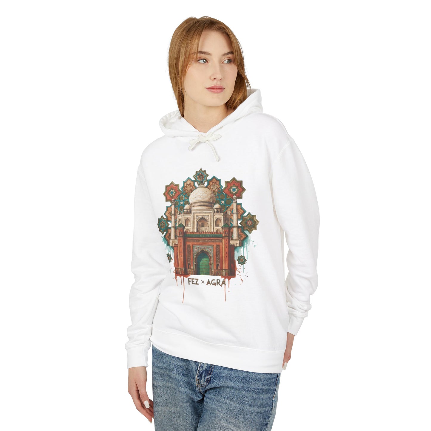 Beirut Souk Floral Hoodie — Lebanon Architectural Art Pullover