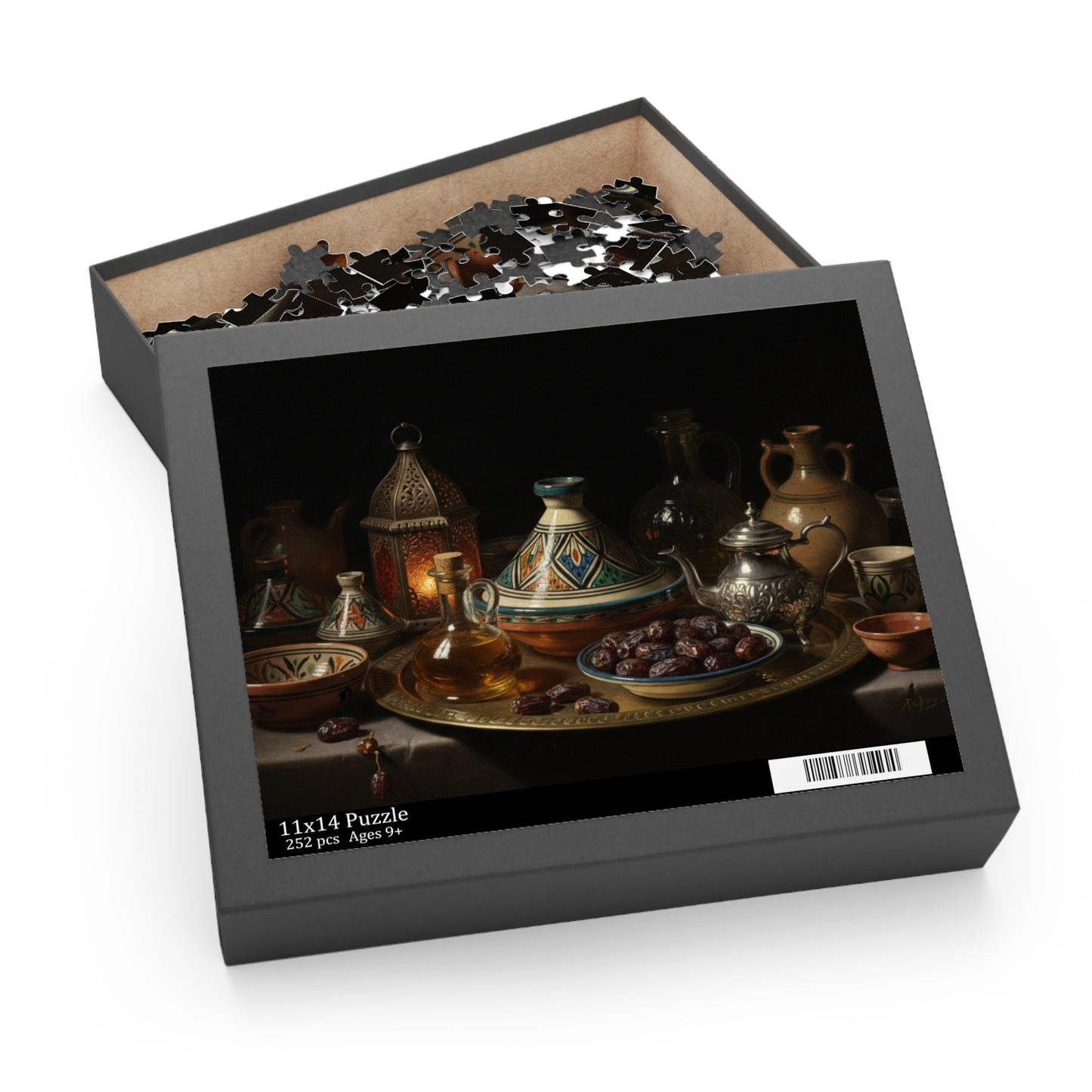Moroccan Tea & Dates Jigsaw Puzzle — 500/252/120-Piece Still Life Puzzle