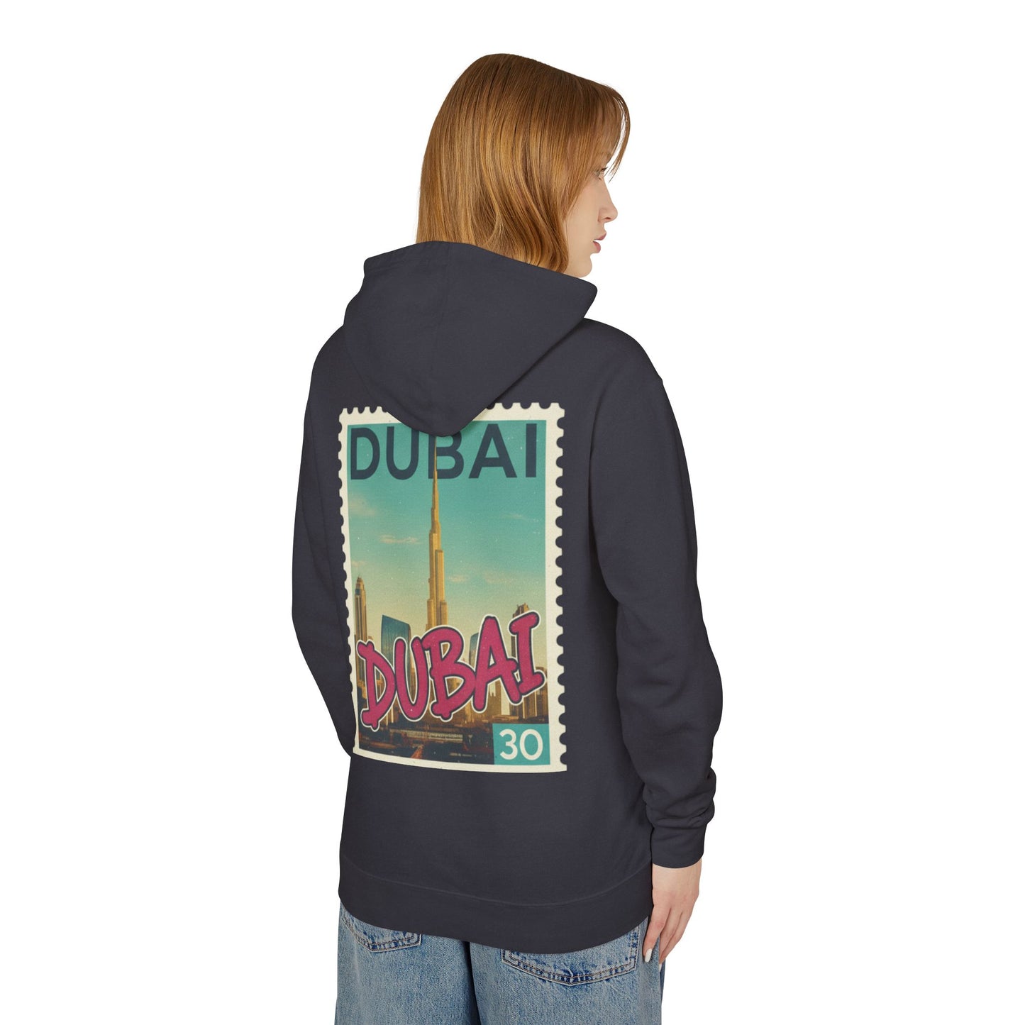 Dubai Vintage Postage Stamp Hoodie – Travel Souvenir Sweatshirt