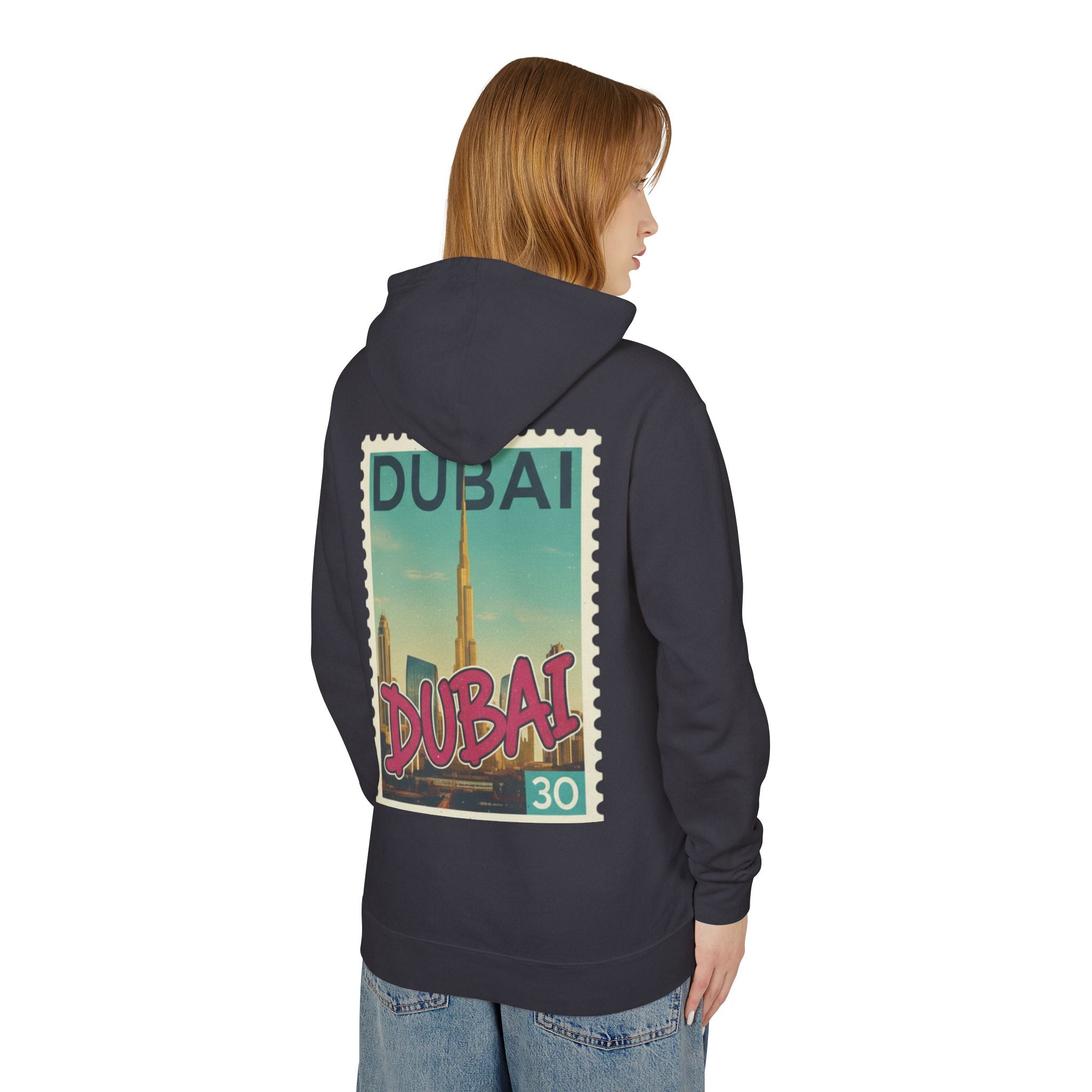 Dubai Vintage Postage Stamp Hoodie – Travel Souvenir Sweatshirt