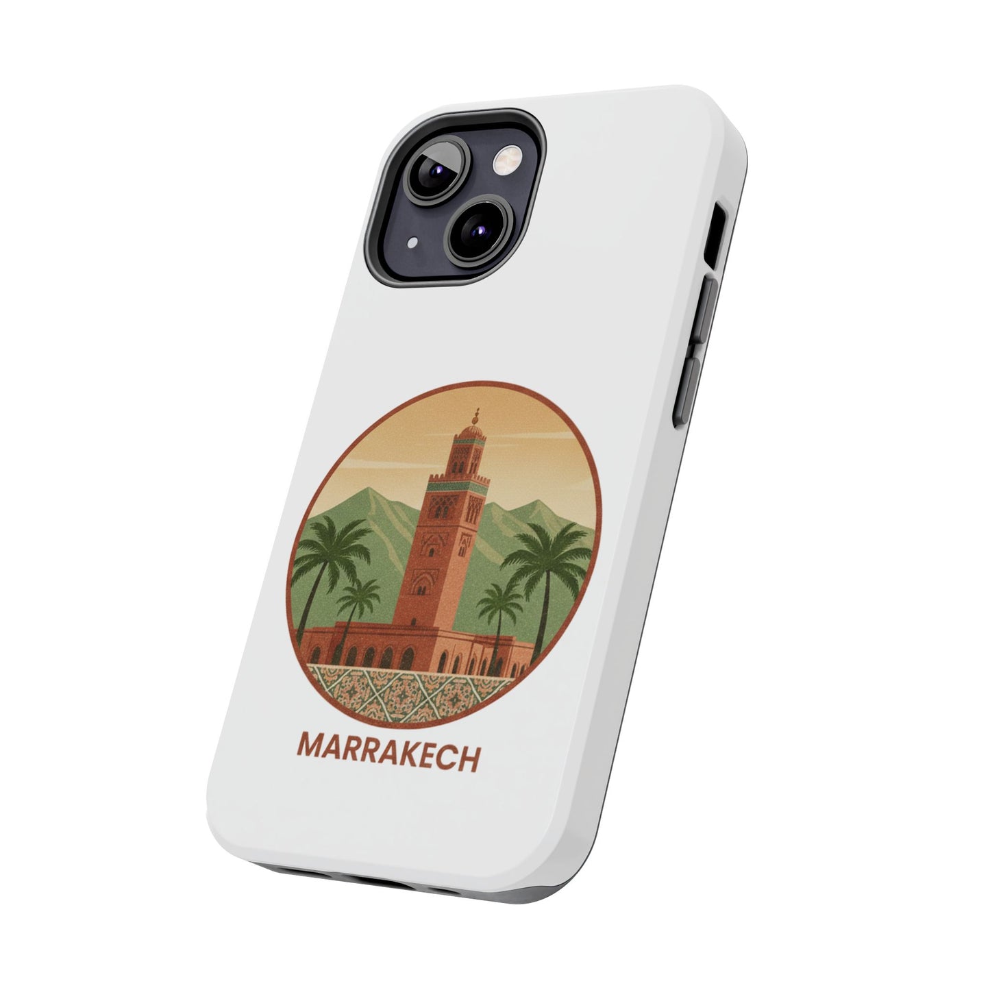 Marrakech Travel Phone Case — Vintage Moroccan Koutoubia Tower Design