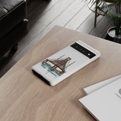 City Bridge Phone Case — Istanbul × San Francisco Illustrated Travel Design