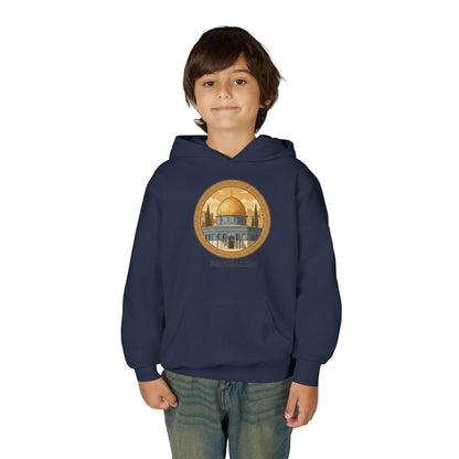 Jerusalem Dome Youth Hoodie – Vintage Dome of the Rock Graphic