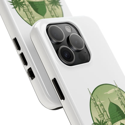 Medina Mosque Tough Phone Case – Islamic Landmark Green Phone Cover