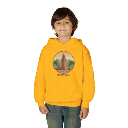 Marrakech Youth Hoodie – Vintage Palm Sunset Travel Sweatshirt