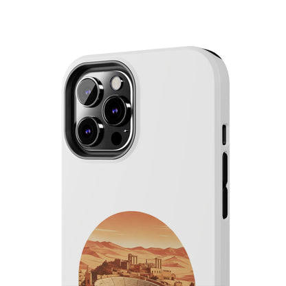 Amman Coliseum Tough Phone Case — Vintage Desert Cityscape Protective Cover
