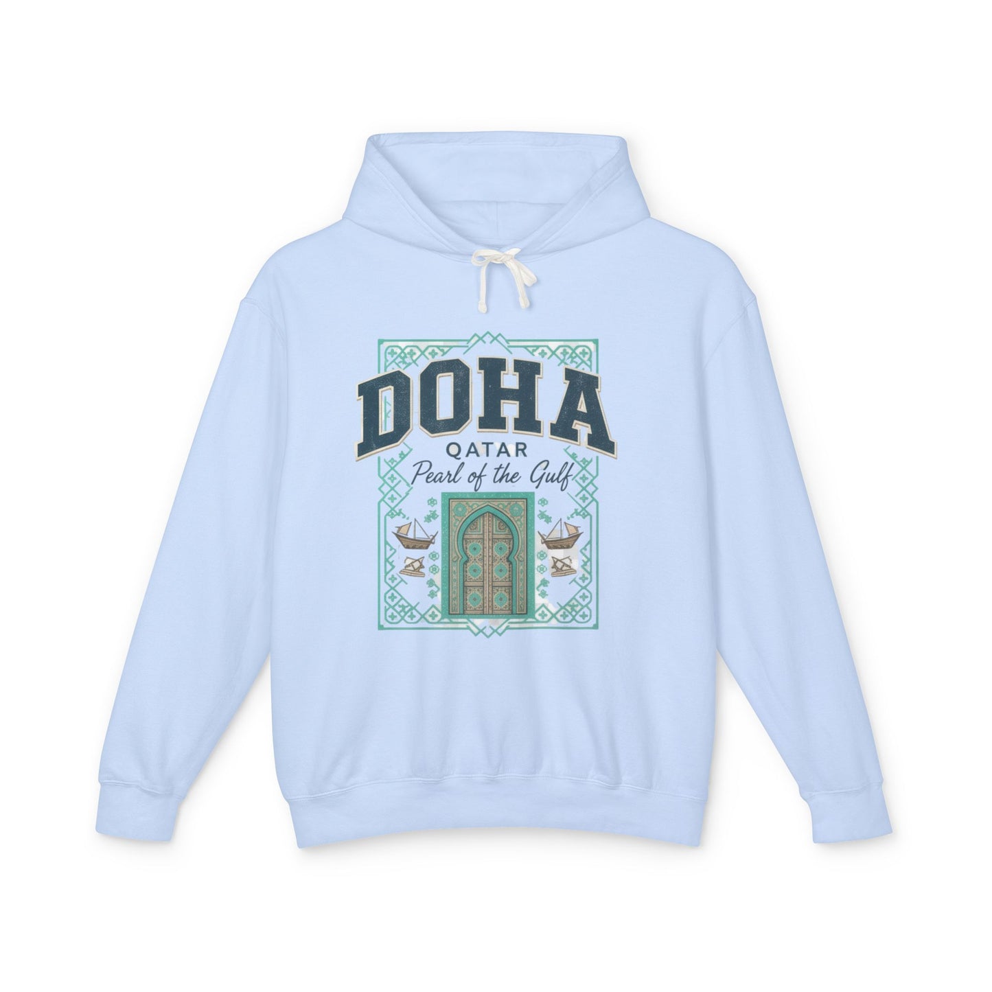 Doha Souvenir Hoodie — Qatar Pearl of the Gulf Travel Sweatshirt